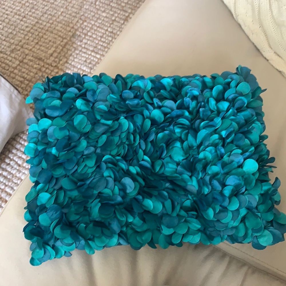 Teal decorative accent pillow